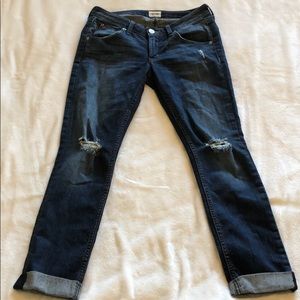 Hudson cropped skinny jeans